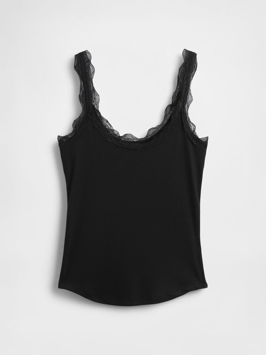 Black pyjamas with lace details_5