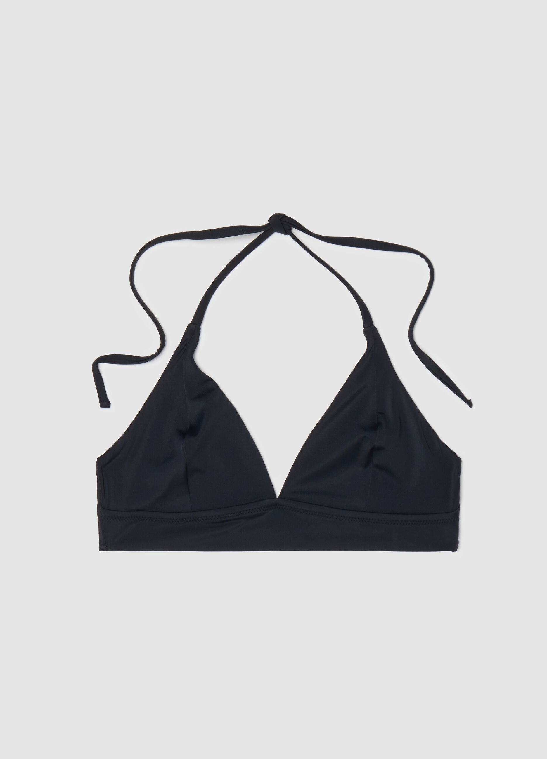 Black triangle bikini top