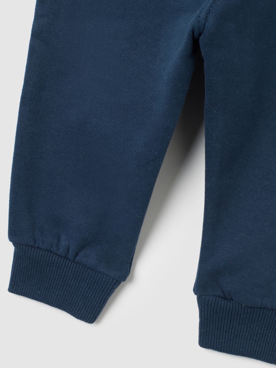 Pantaloni da bimbo in puro cotone blu regular fit_3