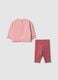 Baby Girls' pink pure cotton sweater and trousers set - Aristocats_1