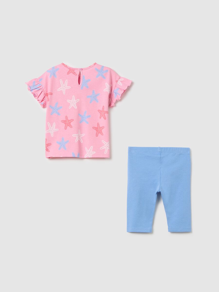 Regular fit pink pure cotton girls' set_1
