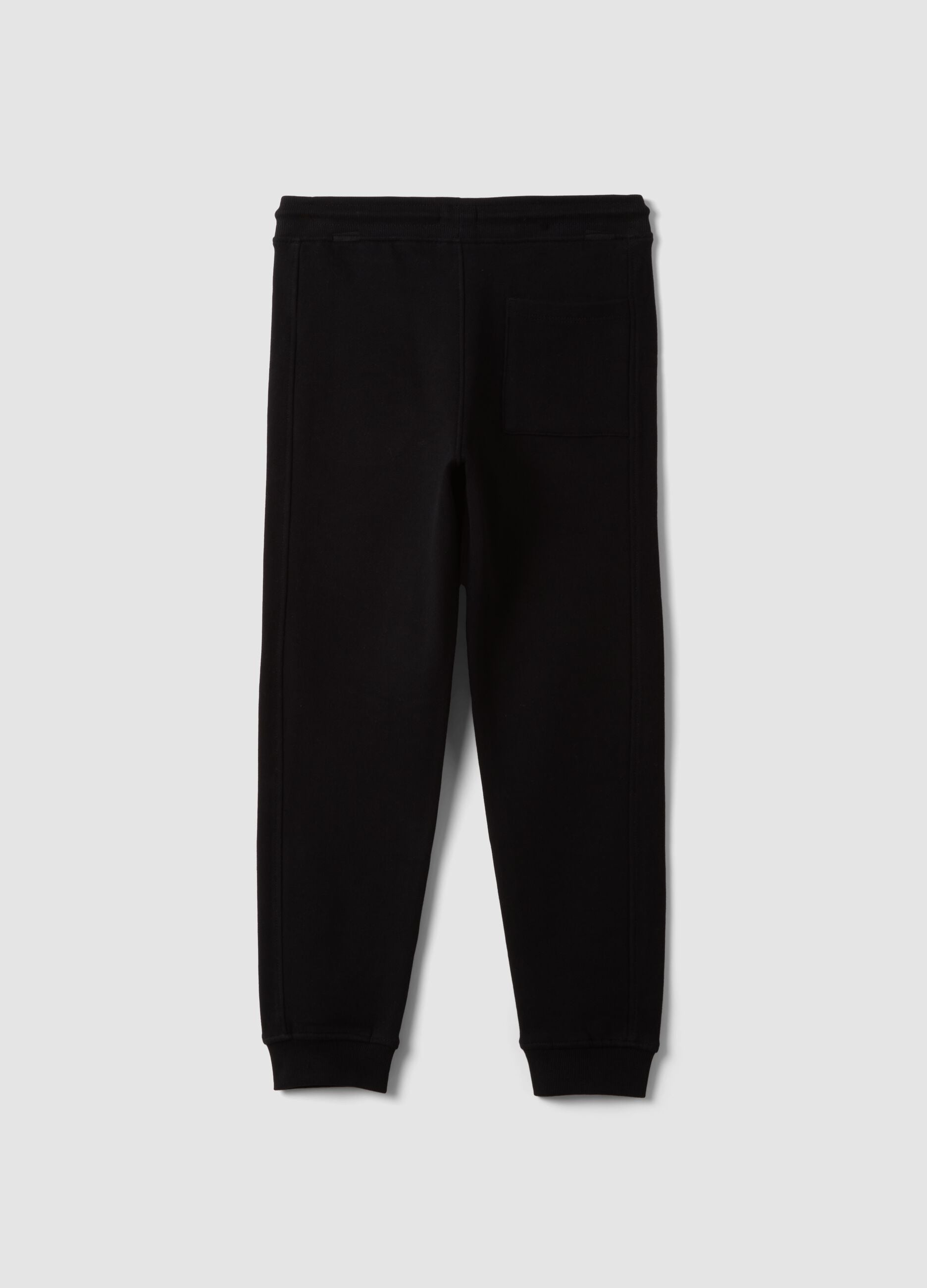 Black joggers in pure organic cotton