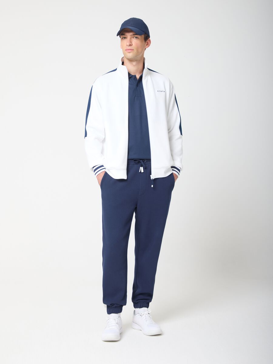 Jogger in tessuto elasticizzato con bande laterali ALTAVIA COURT_0