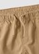Beige pure cotton boys&rsquo; shorts, regular fit, with drawstring_3