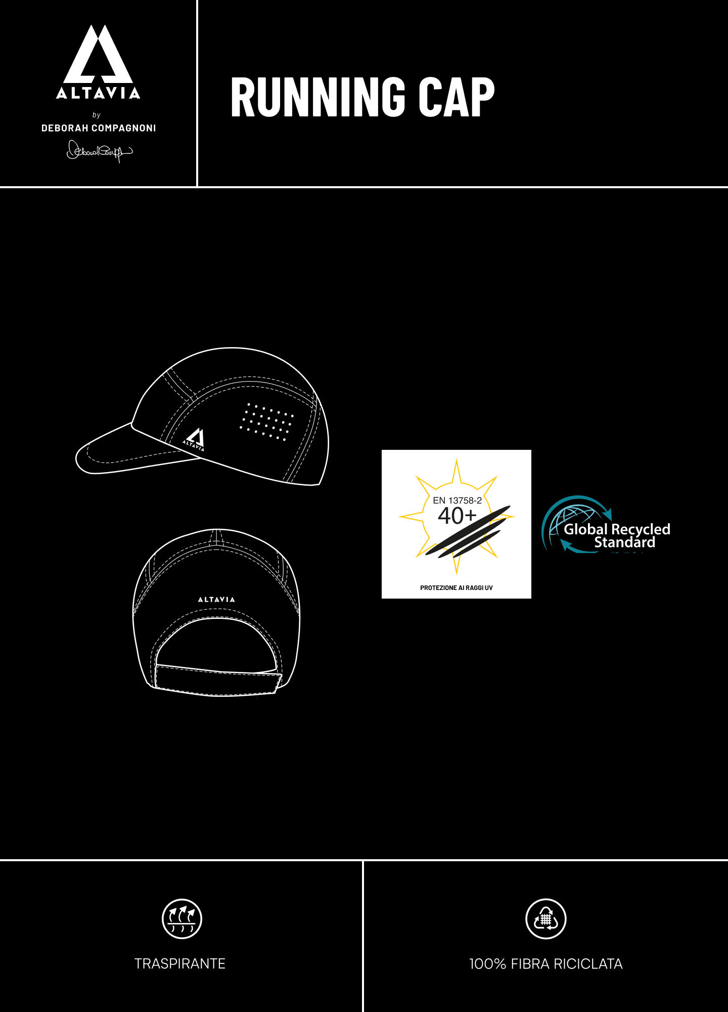 ALTAVIA WITH DEBORAH COMPAGNONI Running Cap