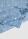 Copertina azzurra con stampa stelle per culla effetto pelliccia_1