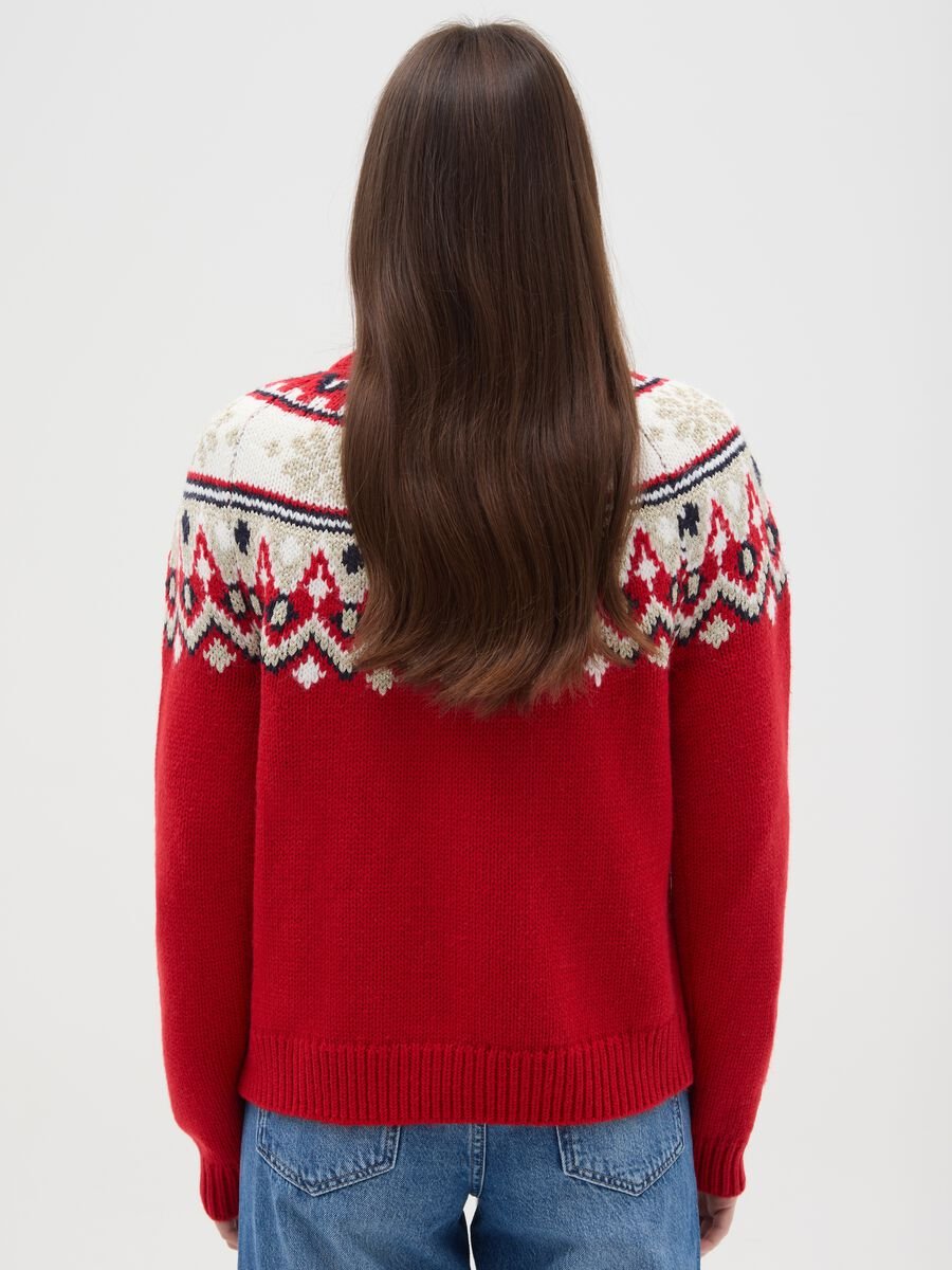 Multicolour regular fit pullover with Christmas motif_2