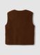 Light brown V-neck gilet with patch pockets_6