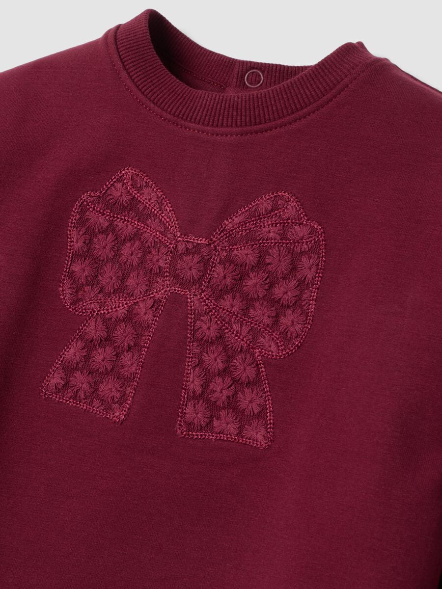 Completo rosa in cotone elasticizzato con girocollo_3
