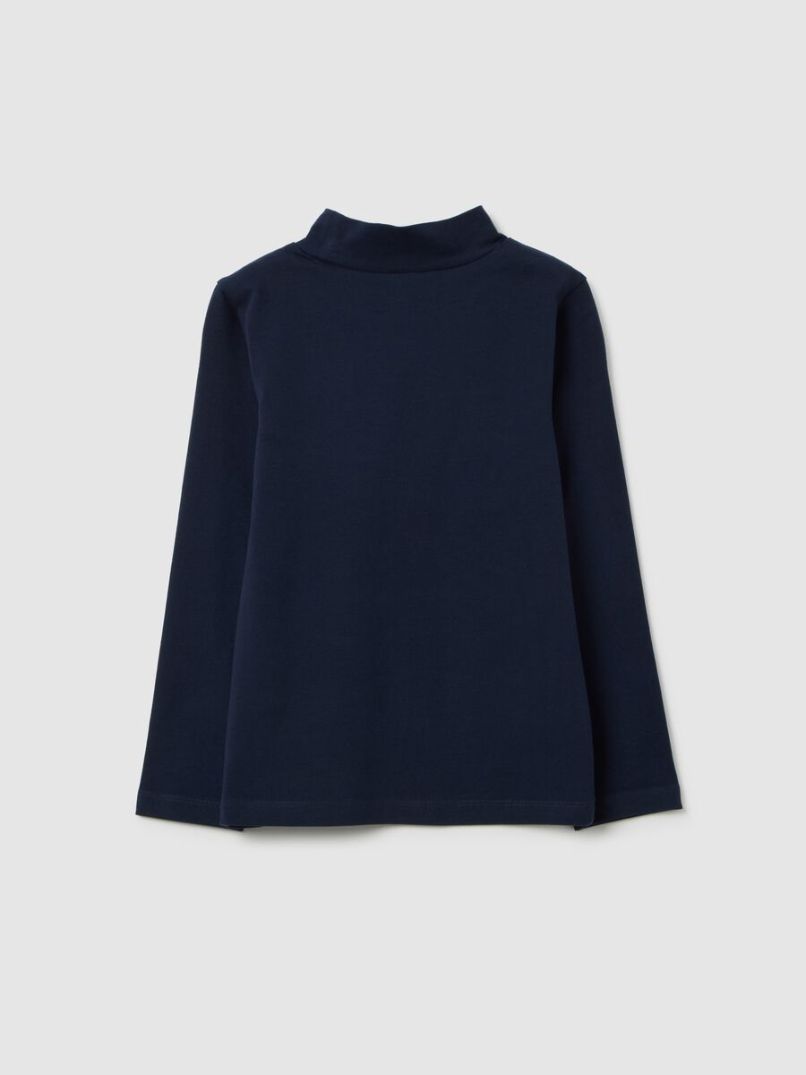 Maglia da bambino in cotone elasticizzato blu regular fit_1