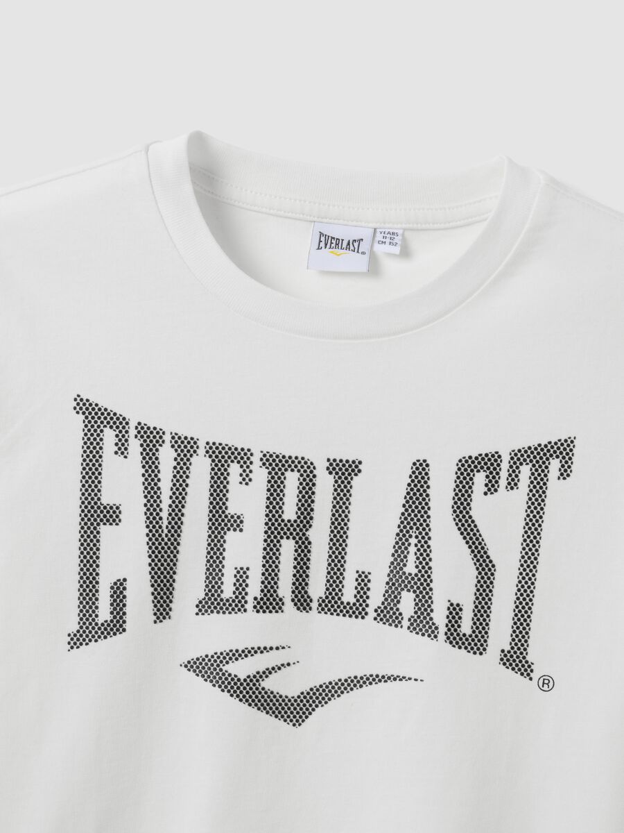 White pure cotton T-shirt with front print, regular fit for boys_4