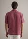 Regular fit pink short sleeve pure linen shirt with pocket_2