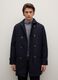 Blue regular fit parka jacket with zip_1