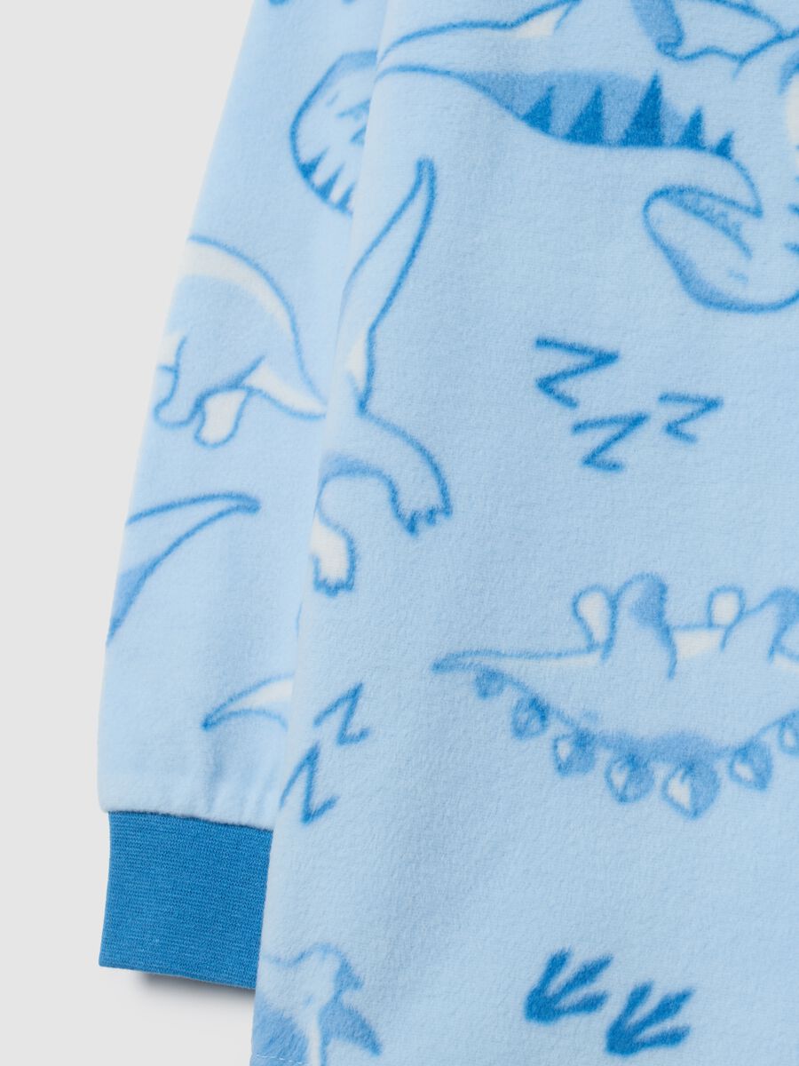 Blue fleece pyjamas with dinosaurs_3