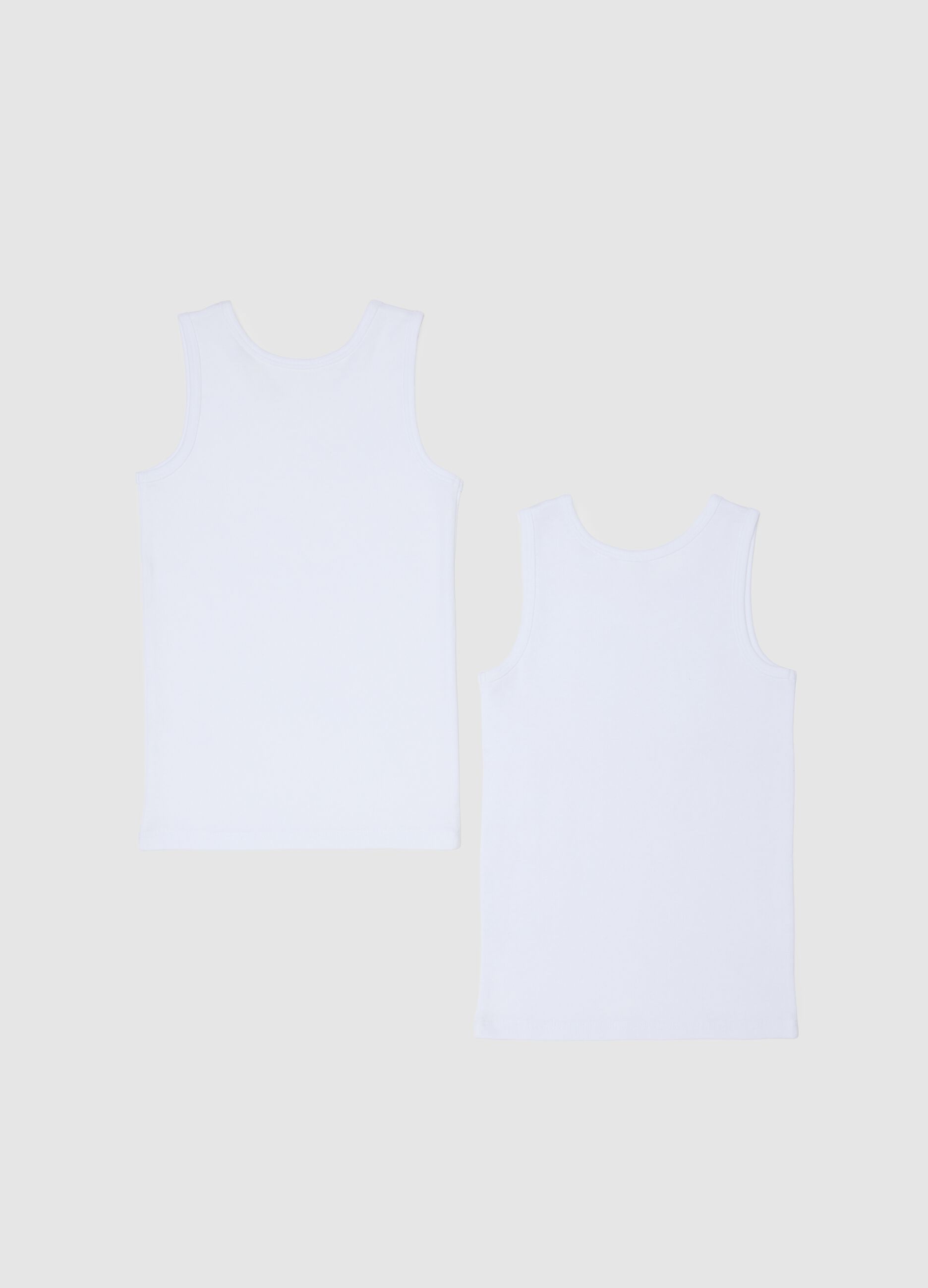 Children's white cotton vest regular fit