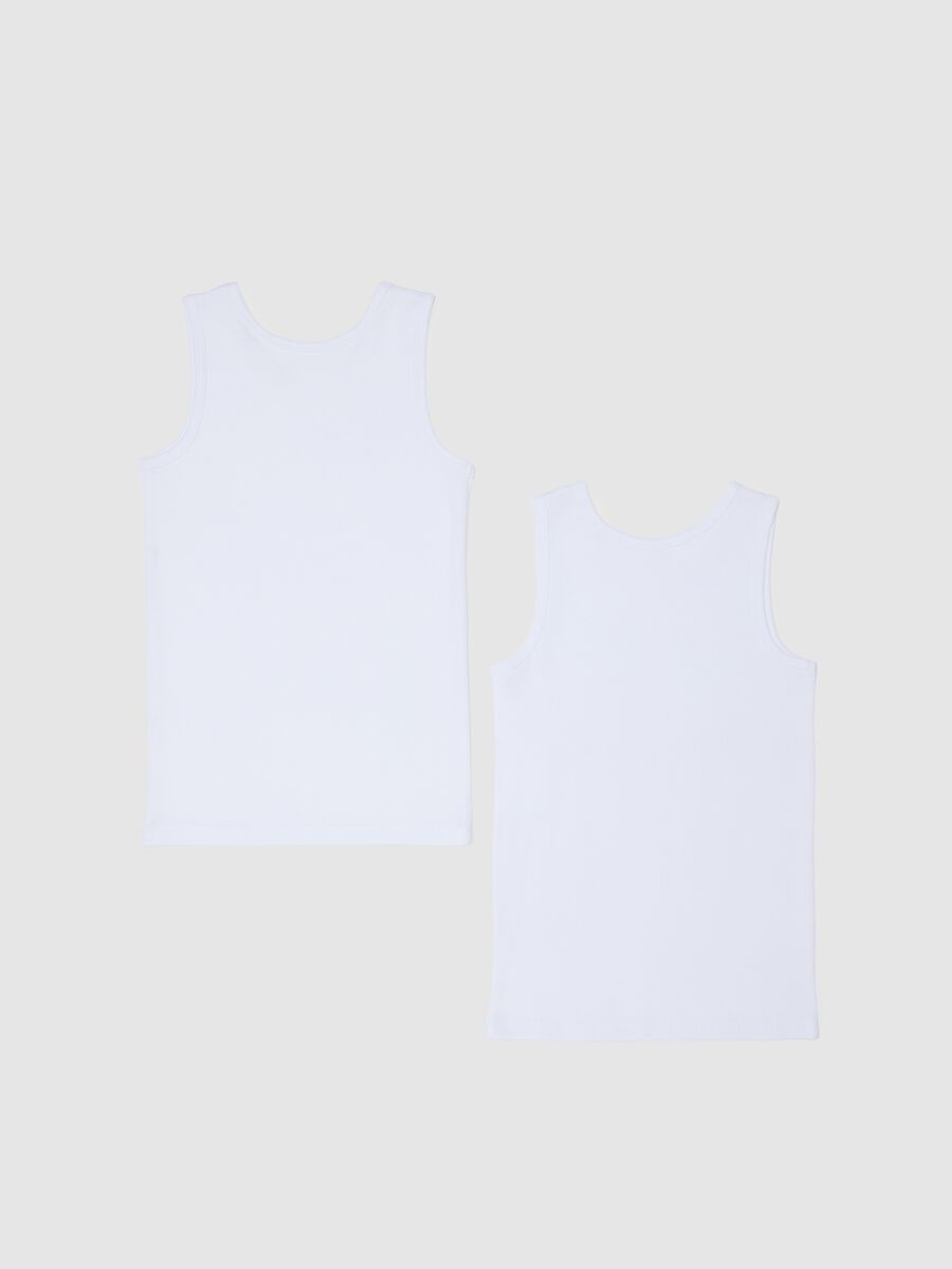 Children's white cotton vest regular fit_1