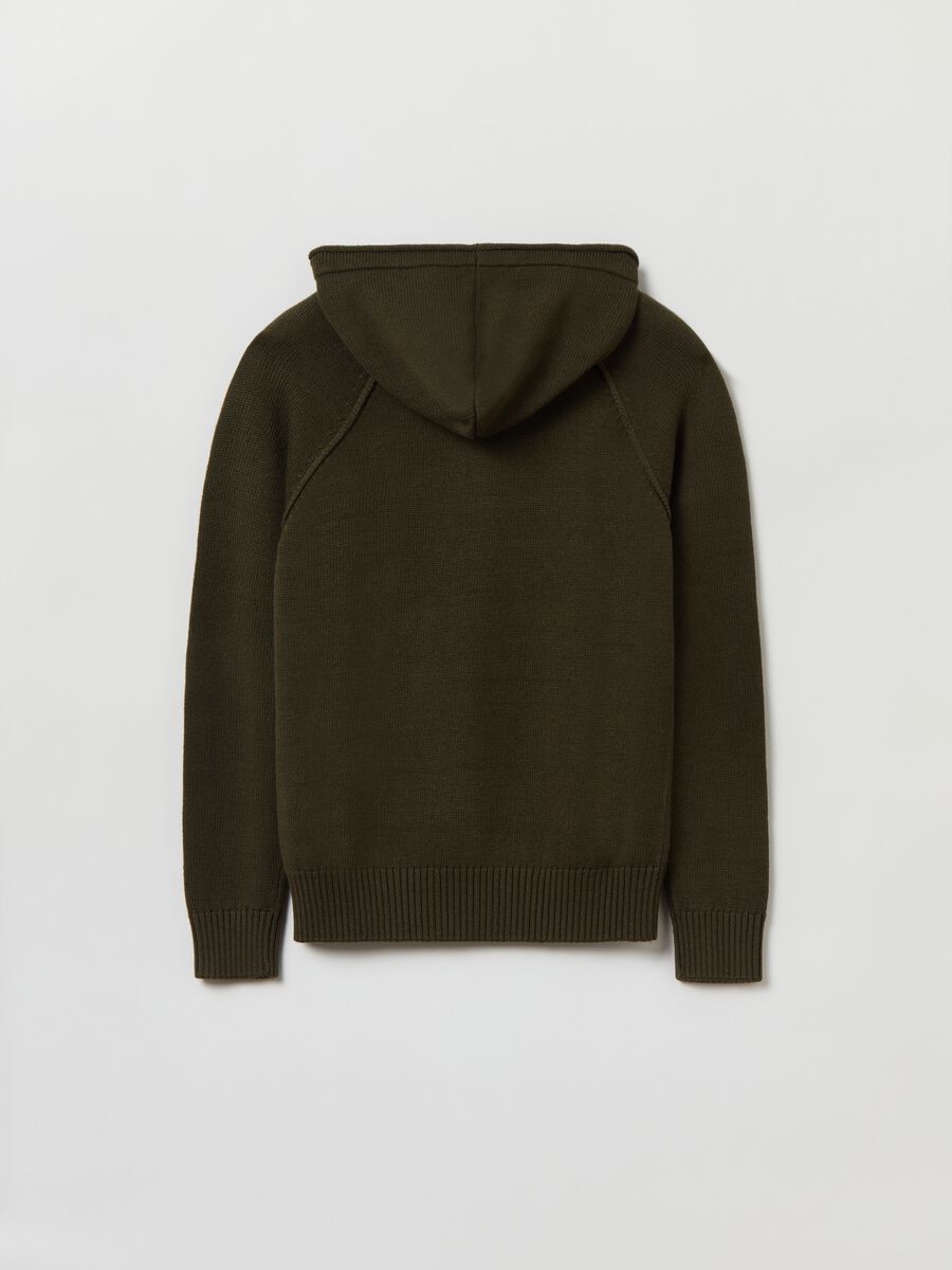 Felpa in maglia con cappuccio_1