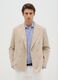 Men's beige slim fit blazer_1