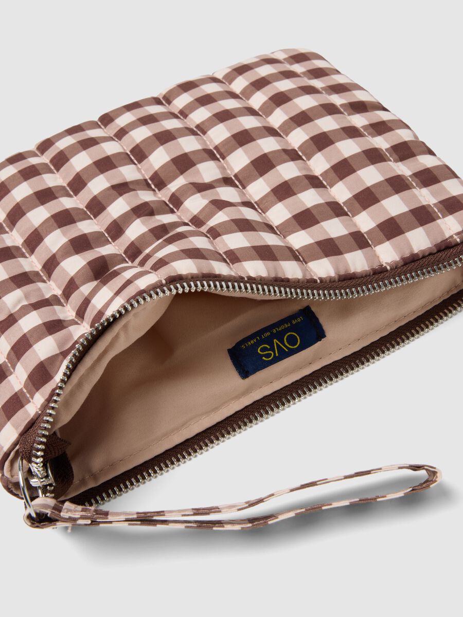 Pochette a quadri multicolor con cerniera_2