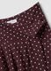 Brown polka-dot skirt in viscose blend with asymmetric hem_6