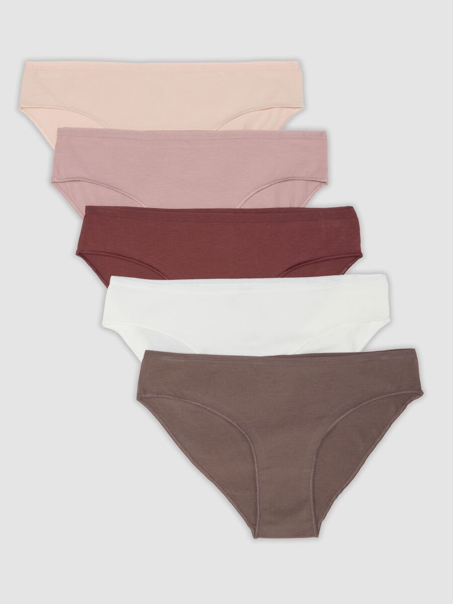 Multipack di cinque slip multicolor in cotone organico elasticizzato_4