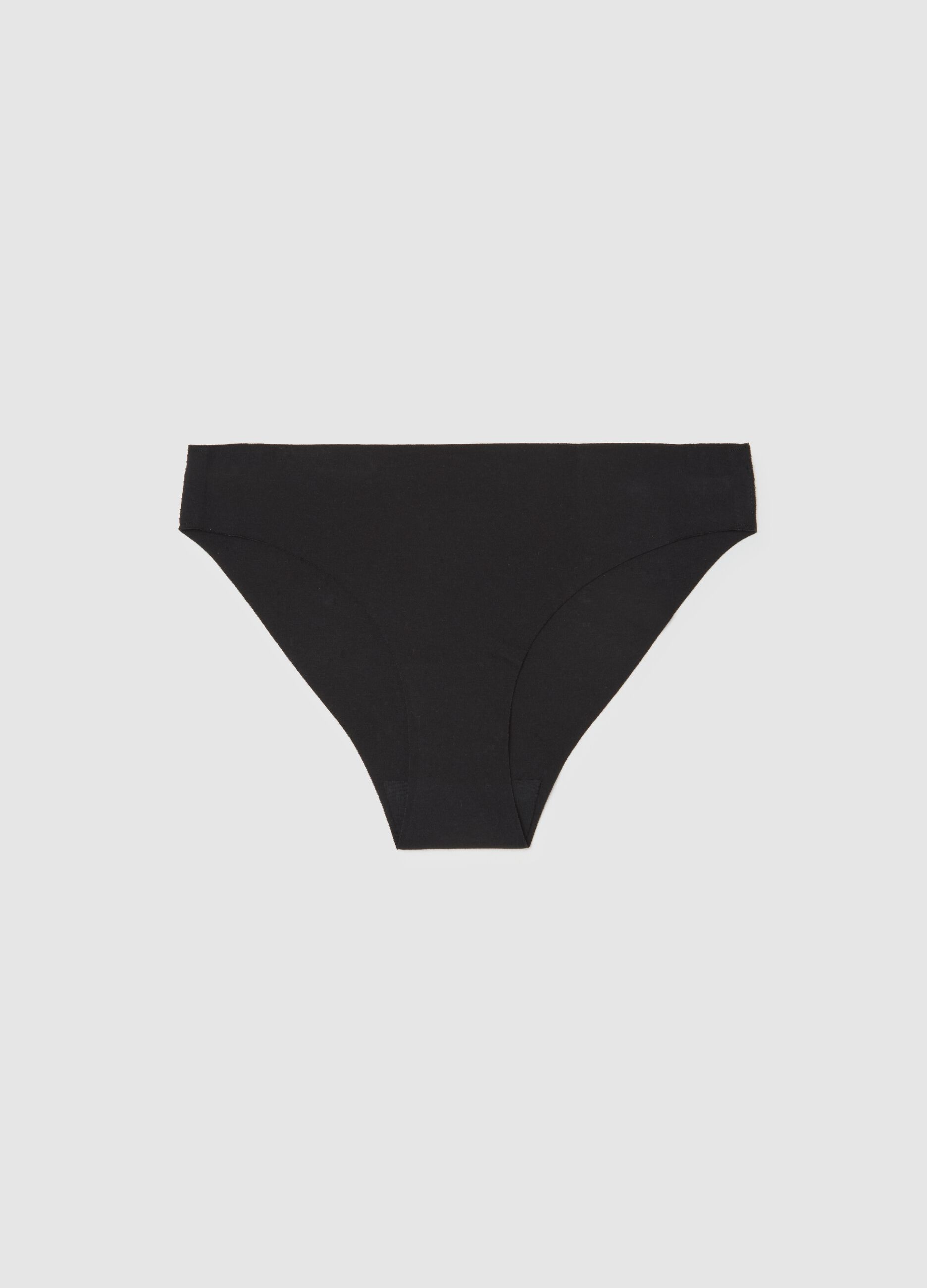 Black Cotton Regular Fit Briefs