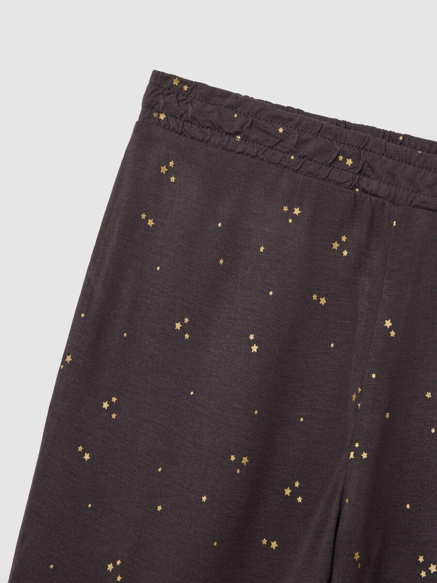 Purple pyjama trousers with stars, regular fit_6