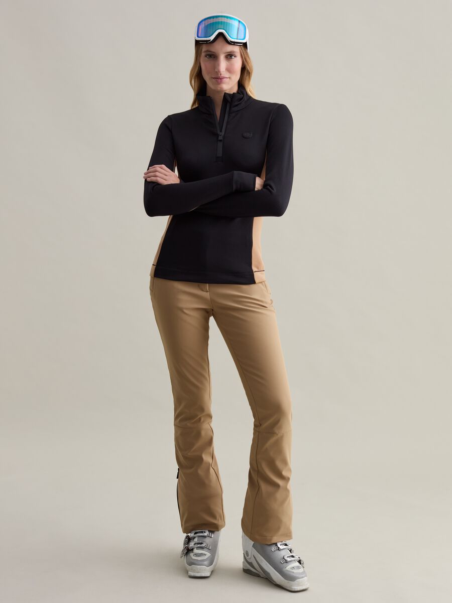 Half-zip fleece with waffle weave_1