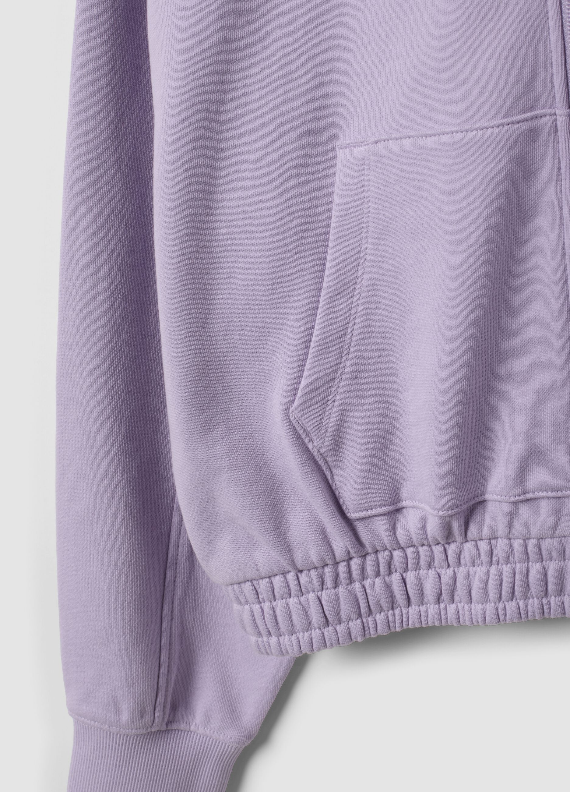 Purple organic cotton hooded sweatshirt