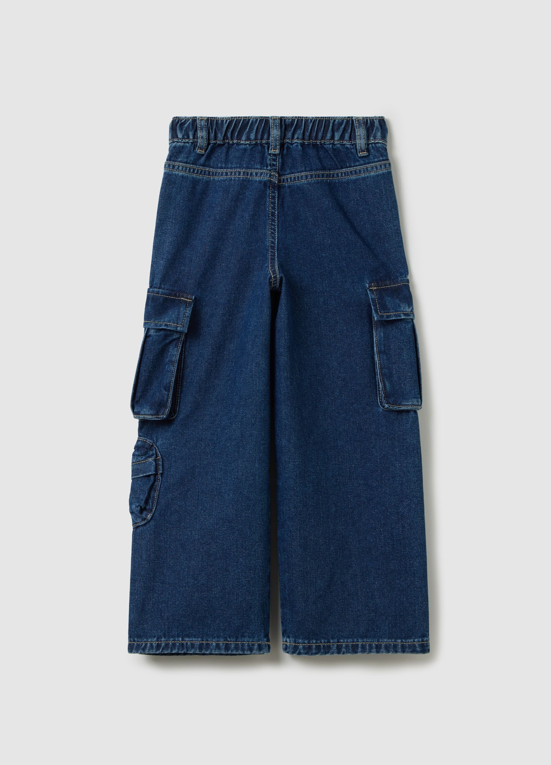 Girl's jeans in pure cotton denim regular fit