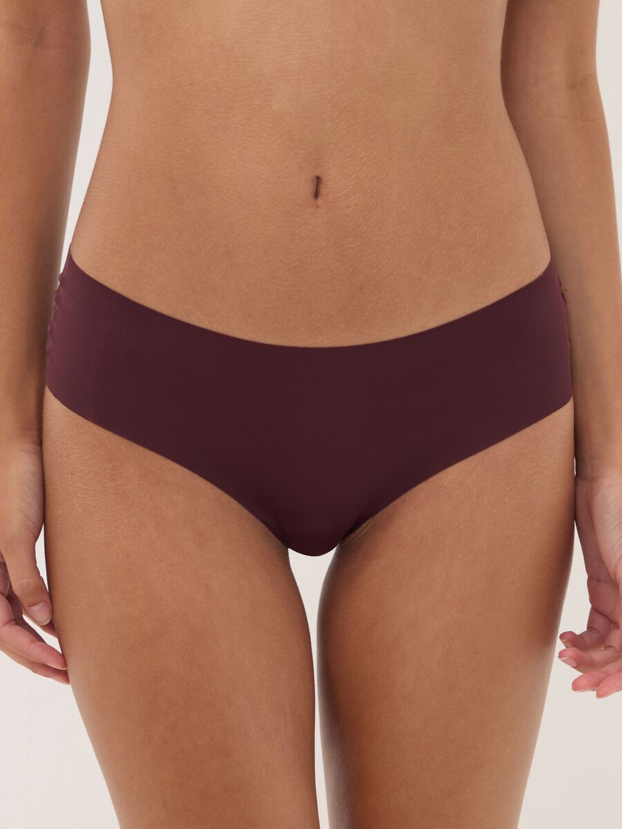Slip hipster viola in microfibra elasticizzata con vita regular_1