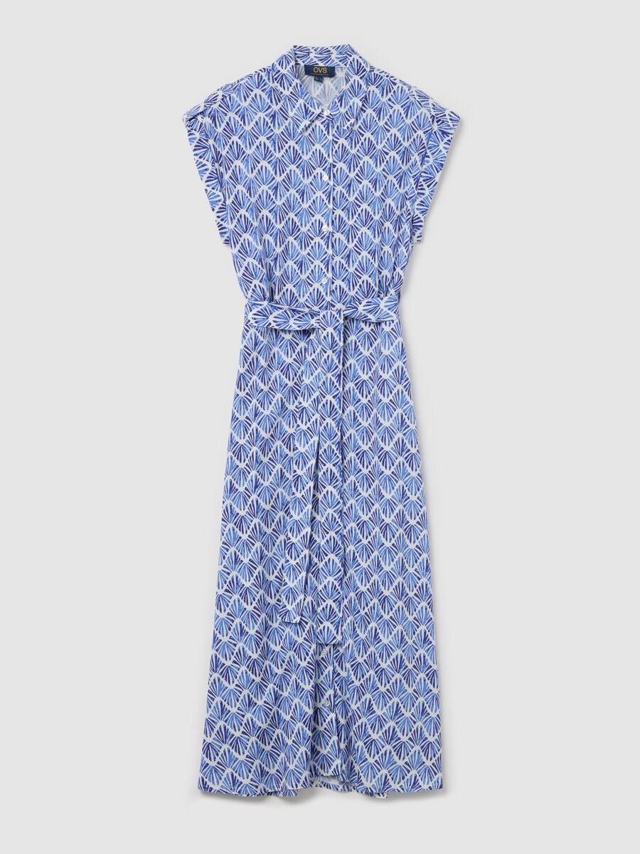 Long shirt dress with belt_4