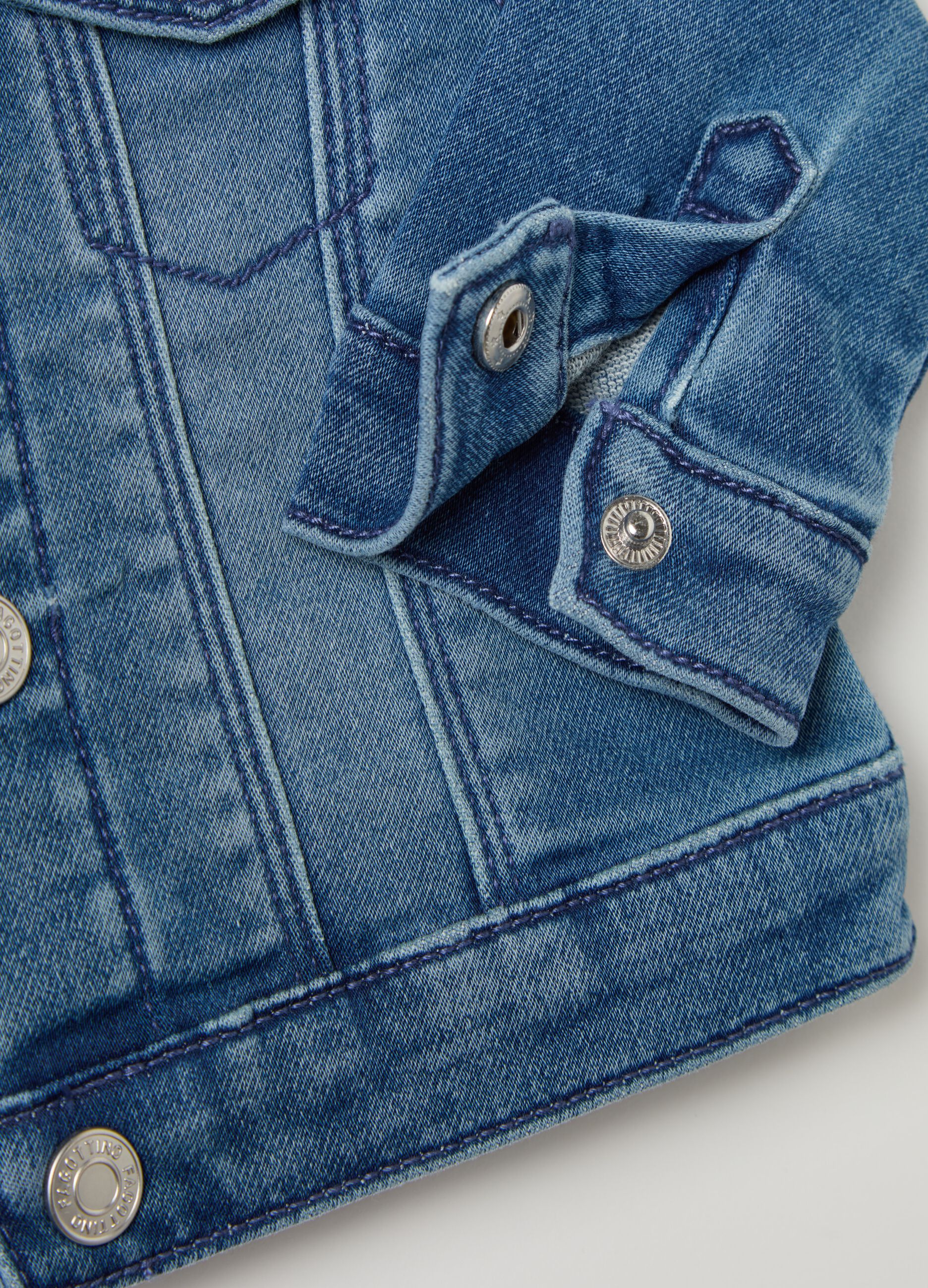 Giubbotto in French Terry denim