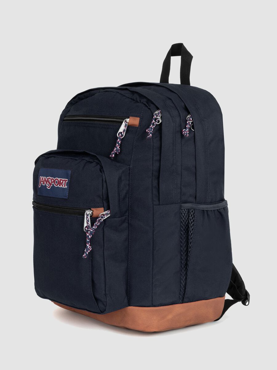 Zaino blu con fondo marrone e tasche esterne_3