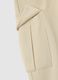 Children's beige regular fit cotton trousers_2