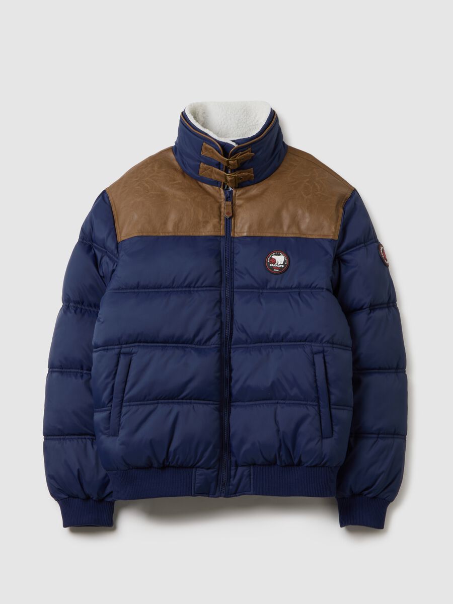 Multicoloured padded jacket with zip_0