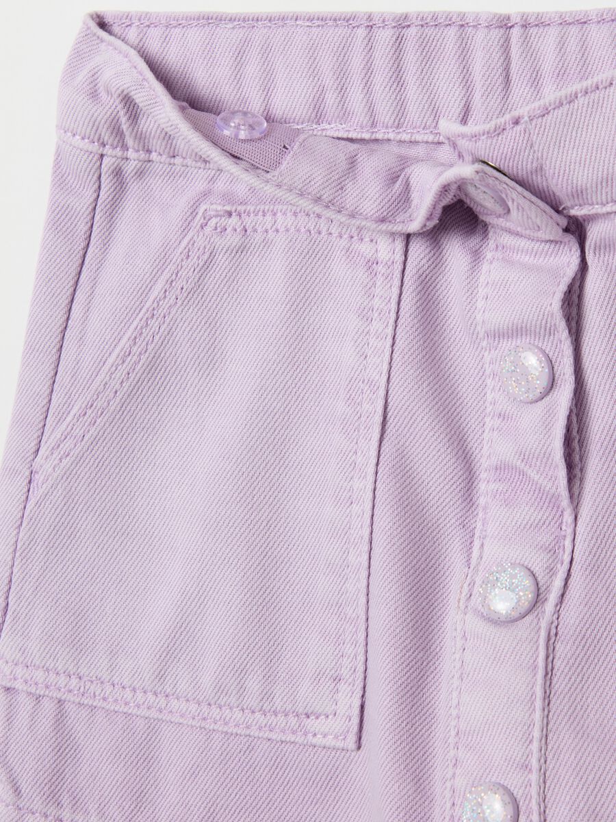 Denim skort with pockets_3