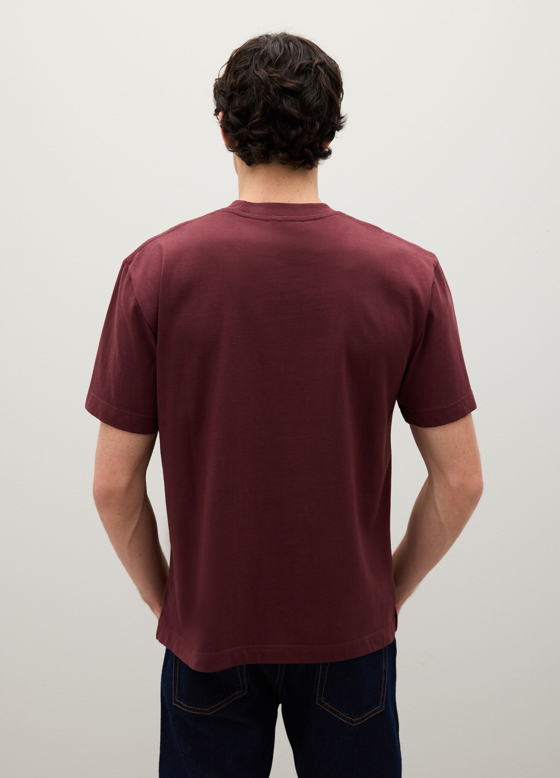 Relaxed Fit Red Pure Cotton T-shirt