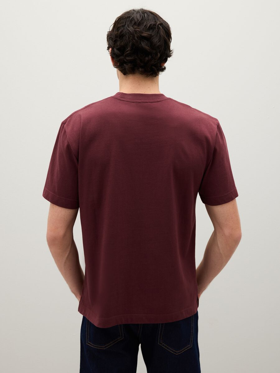 Relaxed Fit Red Pure Cotton T-shirt_3