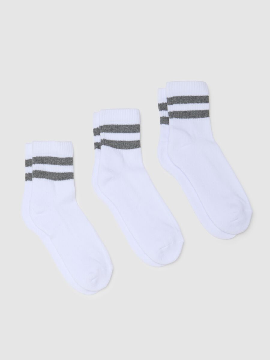 Multi-colour cotton blend sock tripack set_0