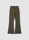 Green flared joggers in stretch organic cotton_2