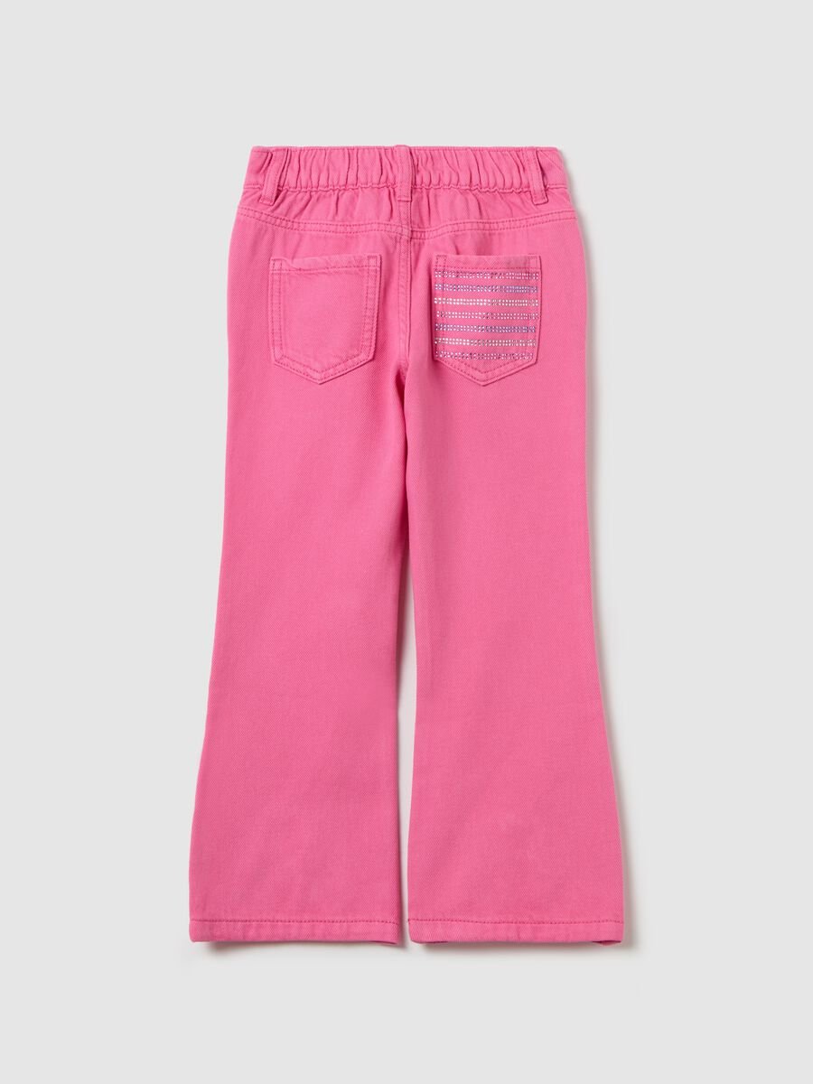 Drill trousers with wavy hem_1