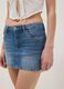 Blue stretch-cotton denim mini skirt_3