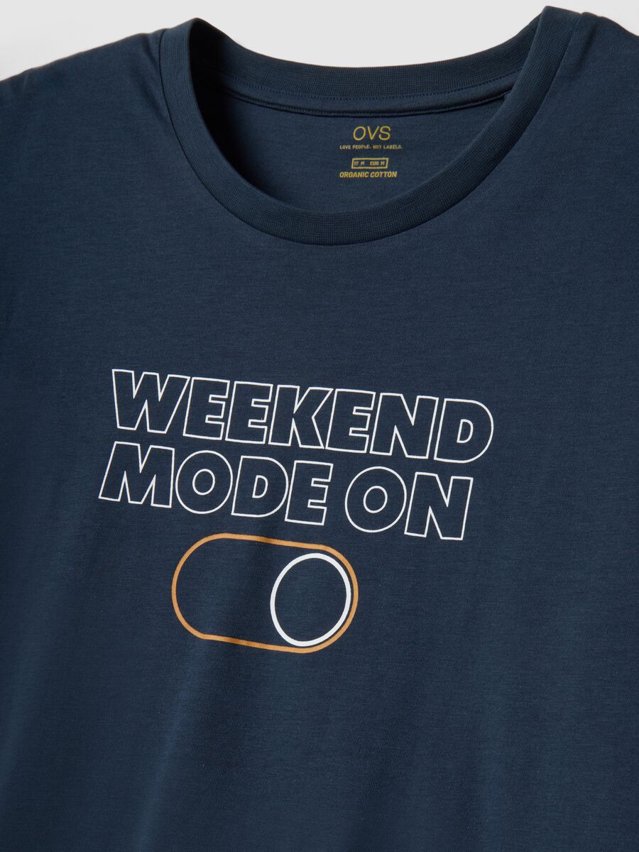 Short pyjamas in pure blue cotton regular fit with print_5