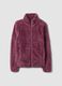 Felpa viola malva con girocollo e zip regular fit_0