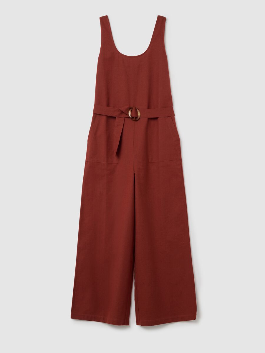 Wide Brown Jumpsuit Les Copains Housebrand_4