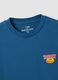 Blue pure cotton jersey T-shirt with print, regular fit_6
