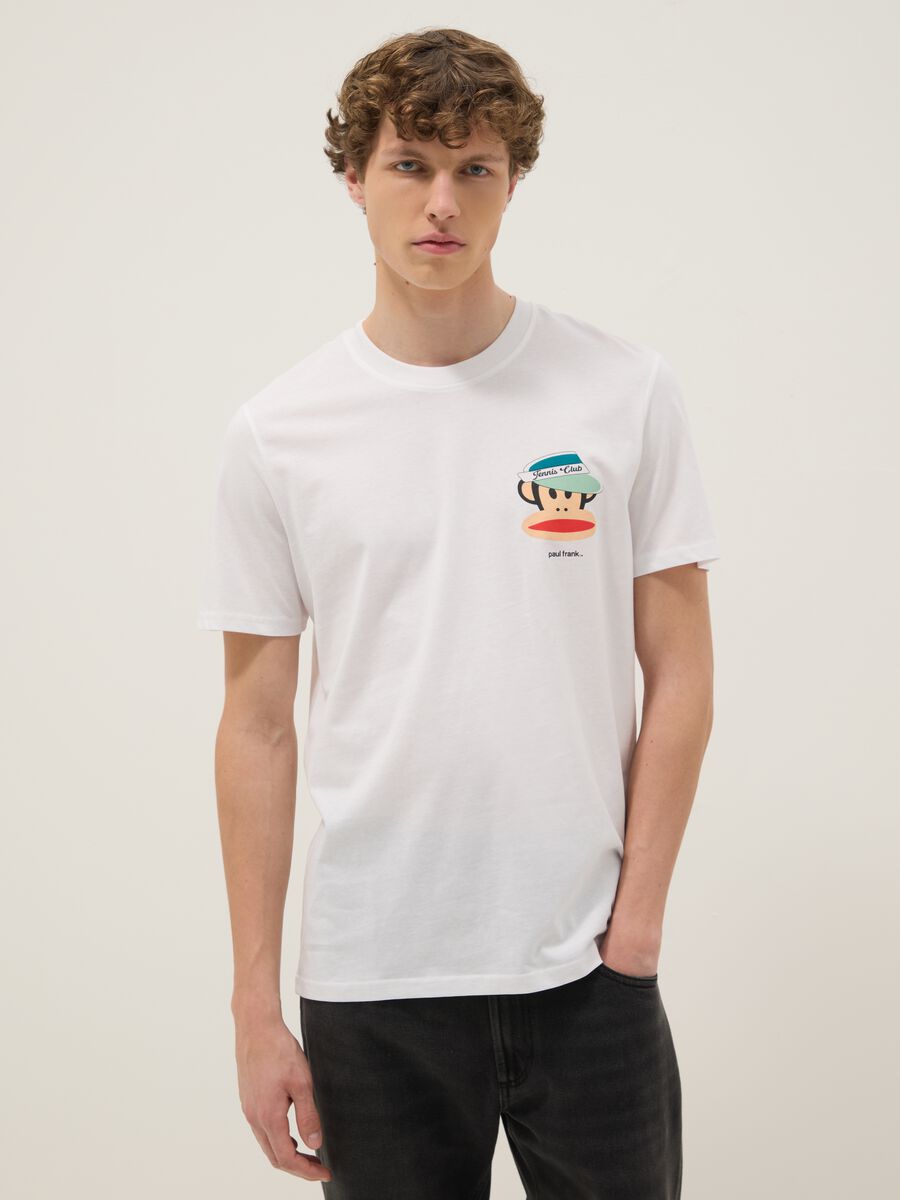 White Paul Frank print T-shirt in pure cotton, regular fit_0