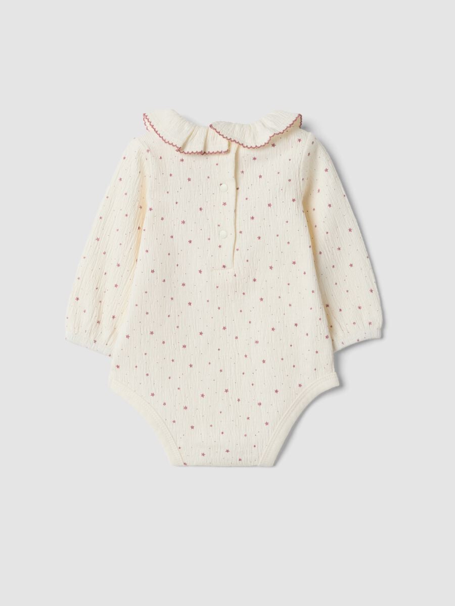 Body bianco con colletto in cotone organico elasticizzato_1