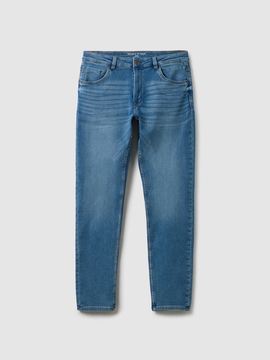 Slim Fit Blue Denim Jeans_4